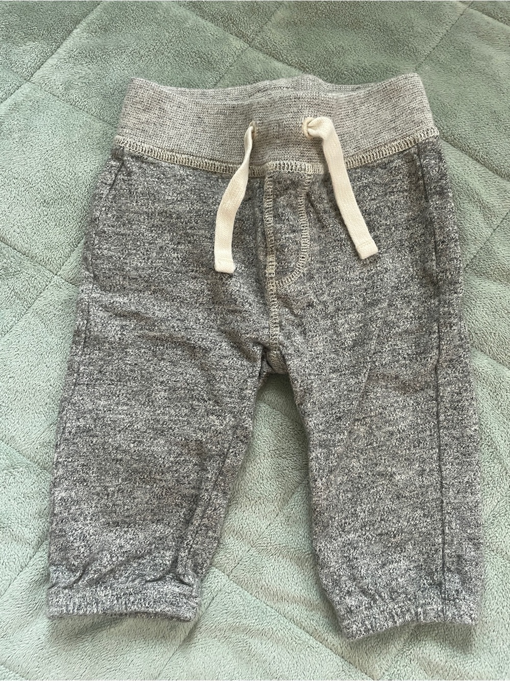 GAP Heather Gray Knit Jogger Pants with Drawstring